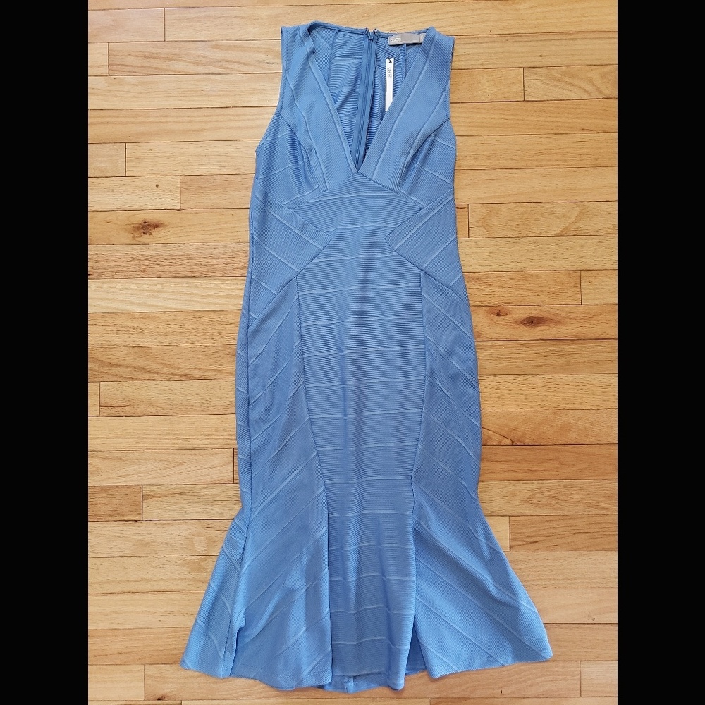 Asos Blue bandage bodycon midi dress